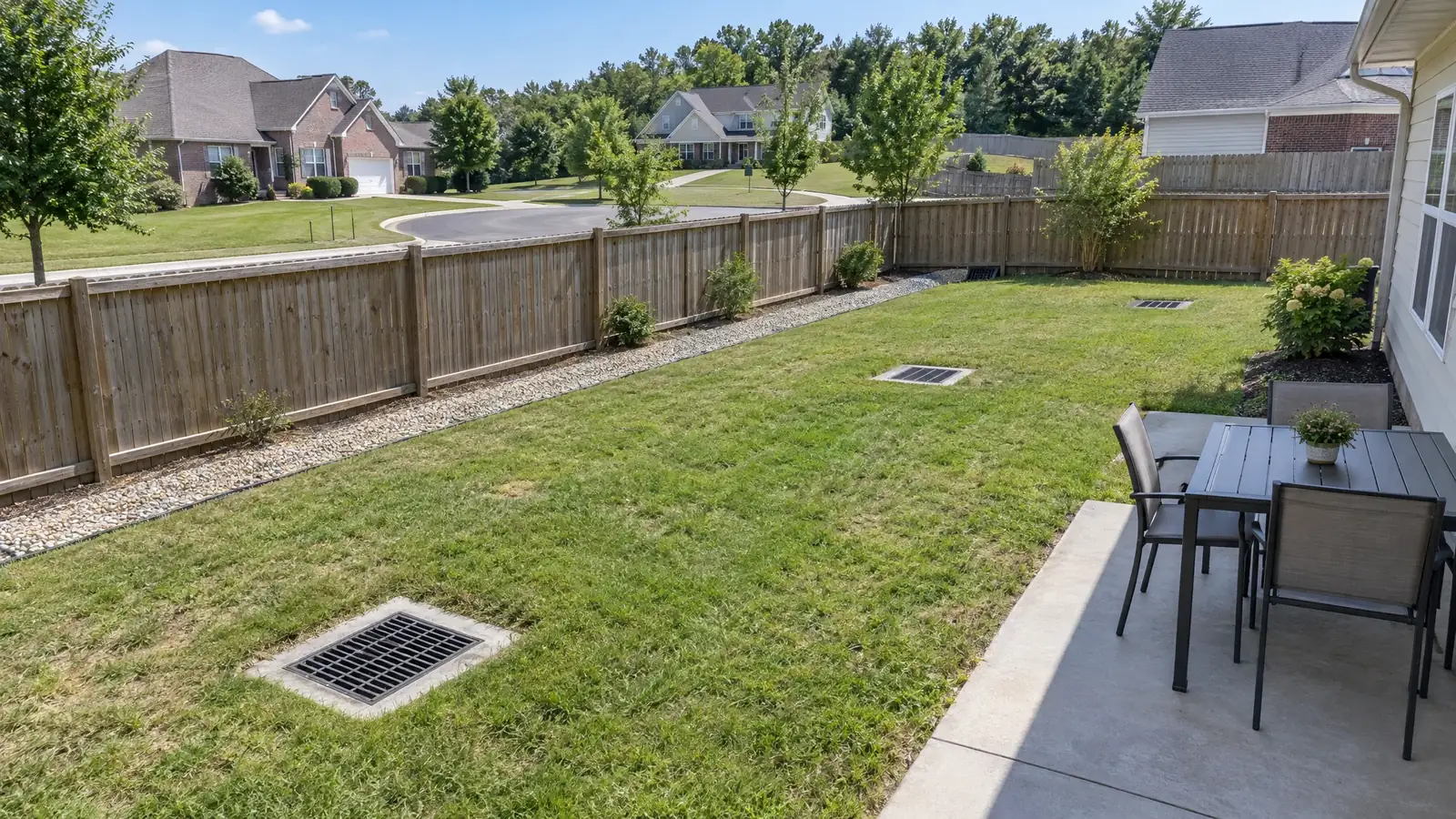 Yard drainage in Antioch, Tennessee