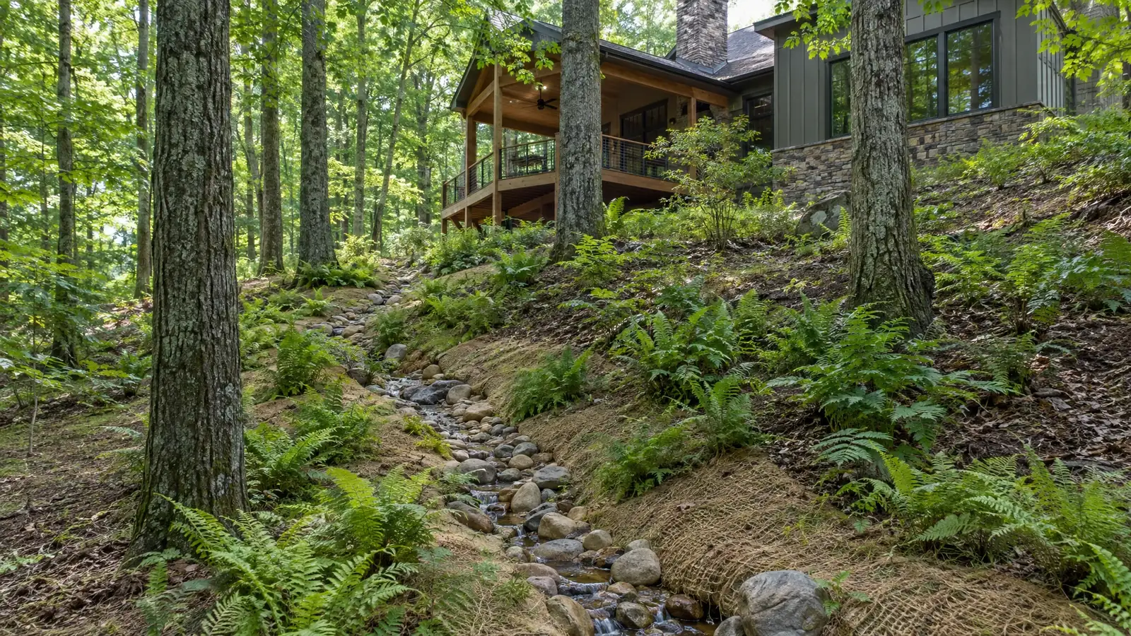 Yard drainage in Bellevue, Tennessee