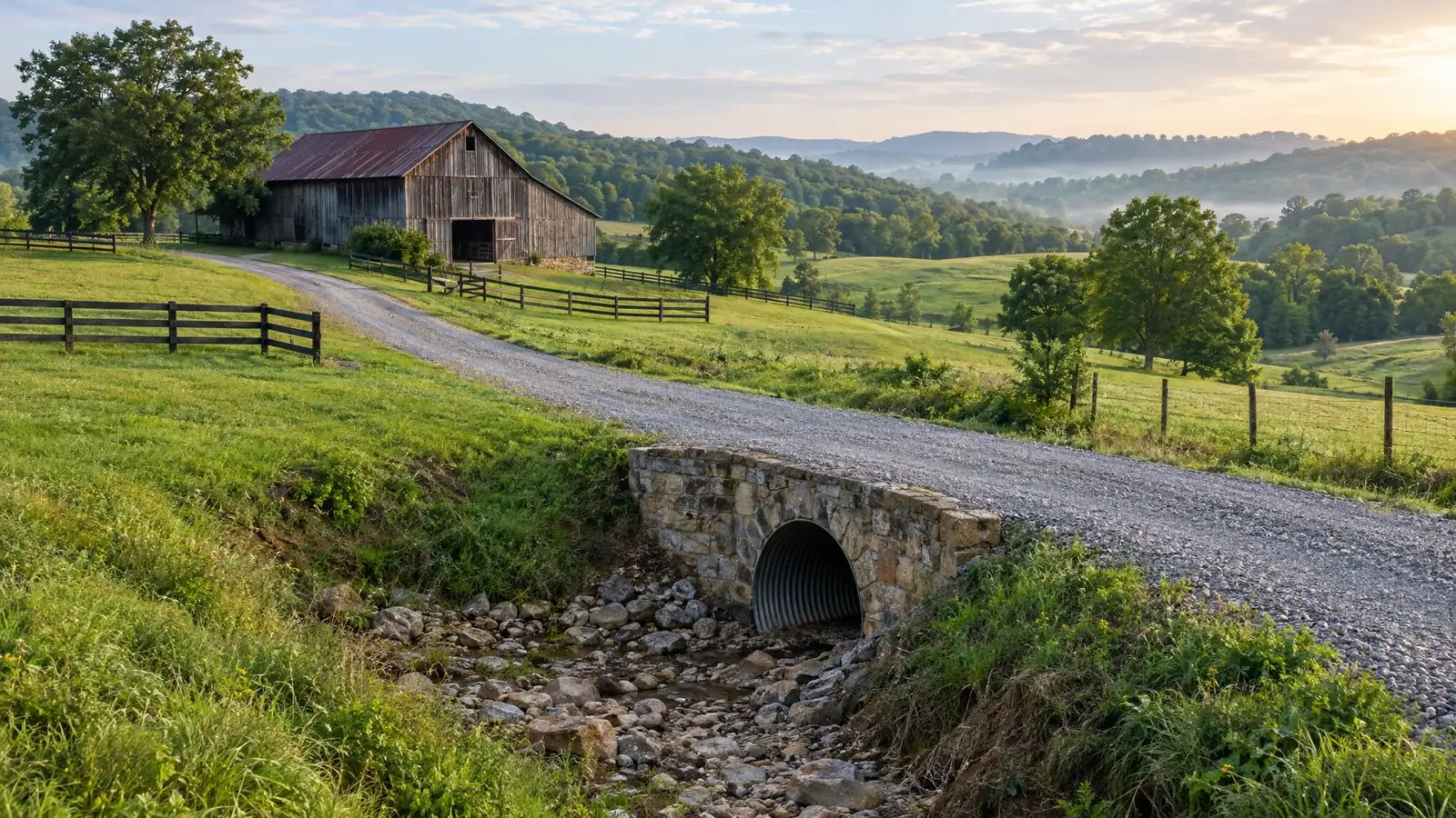 Yard drainage in College Grove, Tennessee