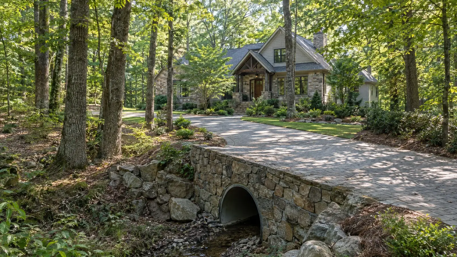 Yard drainage in Forest Hills, Tennessee
