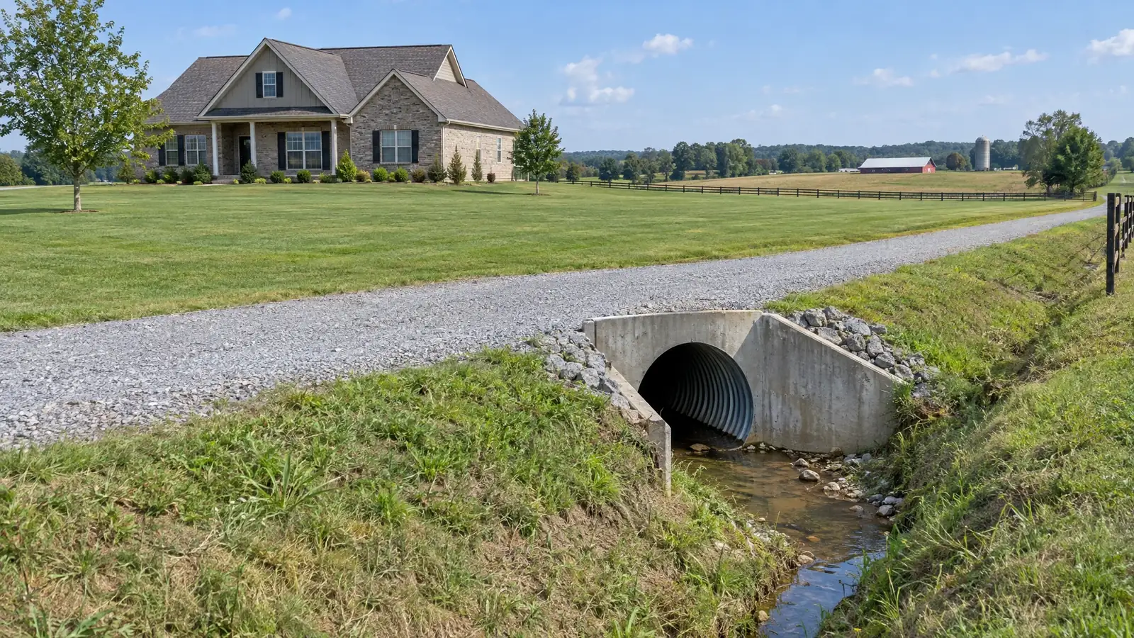 Yard drainage in Gallatin, Tennessee