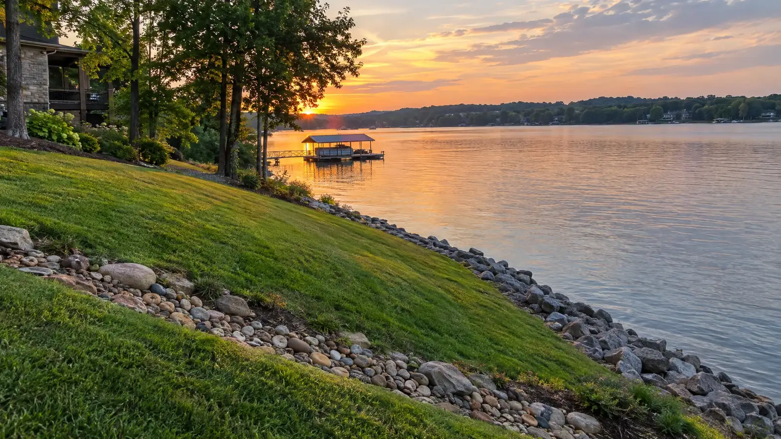 Yard drainage in Hendersonville, Tennessee