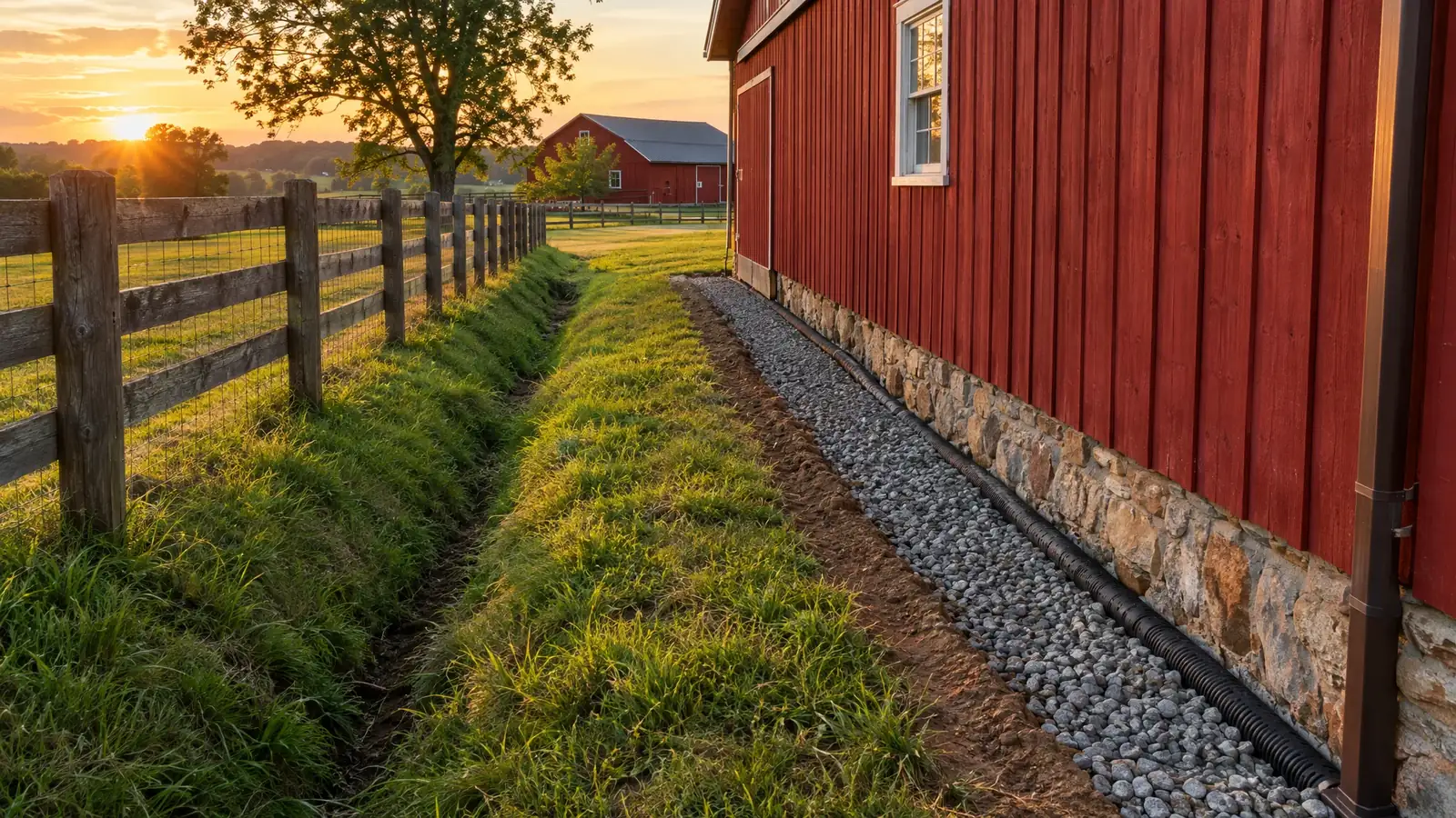 Yard drainage in Lebanon, Tennessee