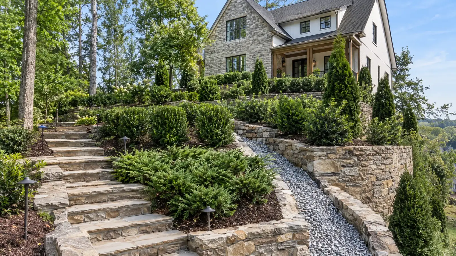 Yard drainage in Oak Hill, Tennessee