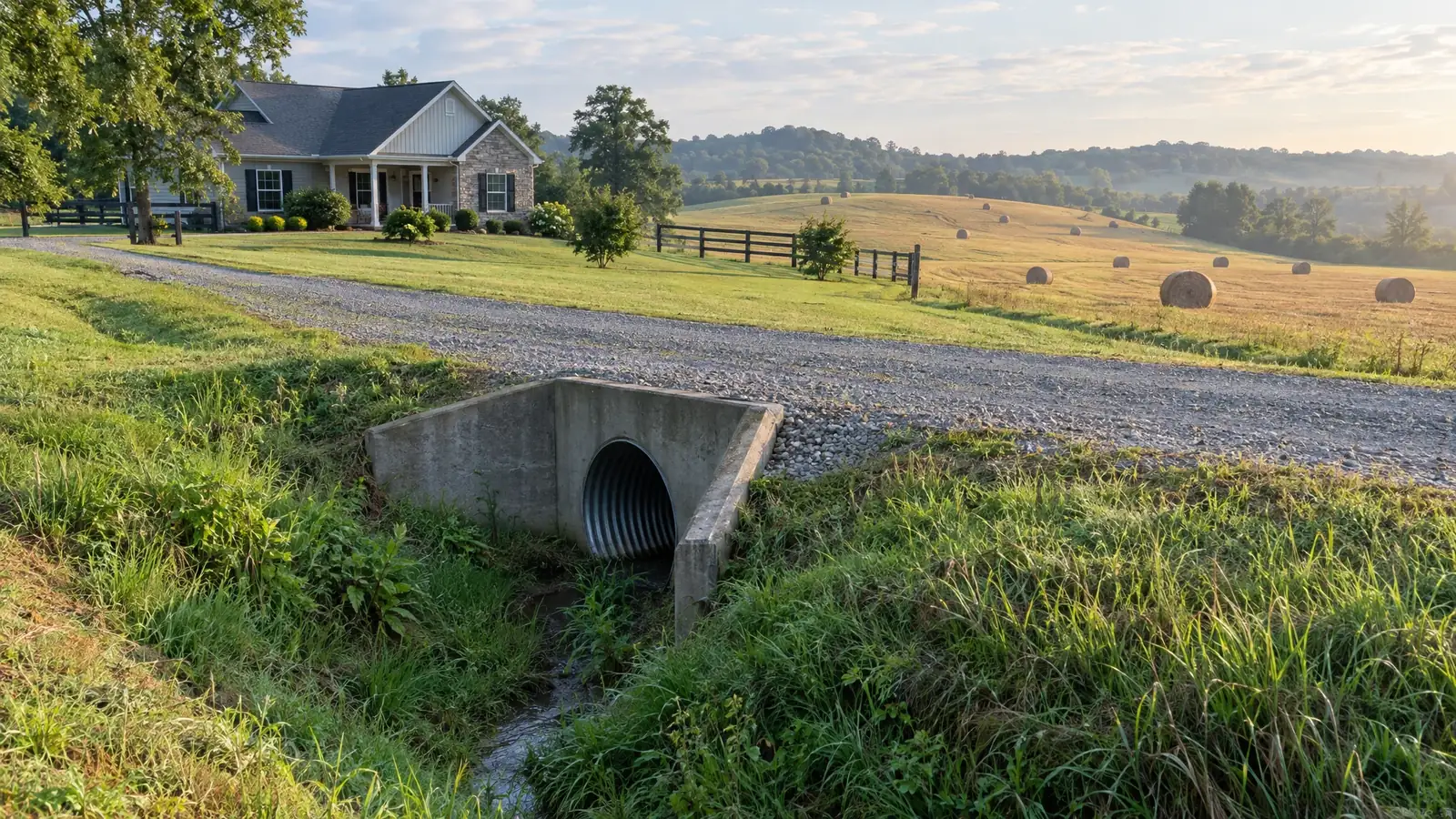 Yard drainage in Portland, Tennessee