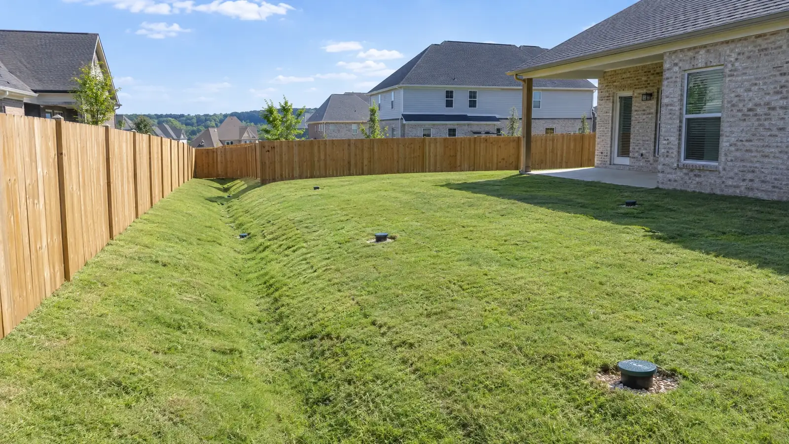 Yard drainage in Spring Hill, Tennessee