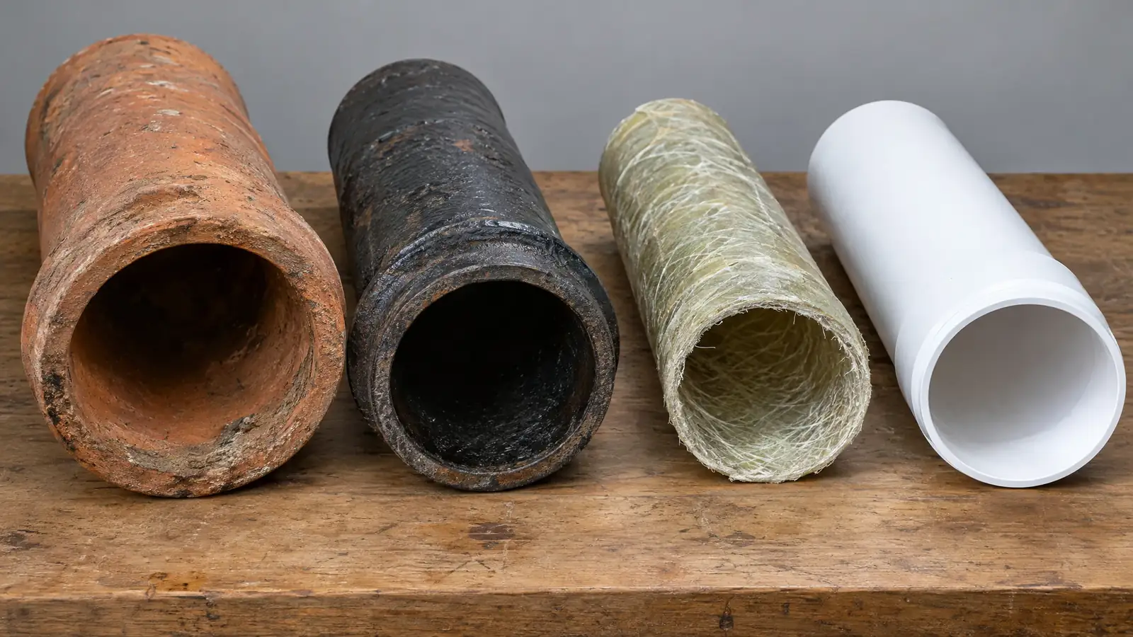 Clay, Cast Iron, Orangeburg and PVC: Sewer Pipe Materials